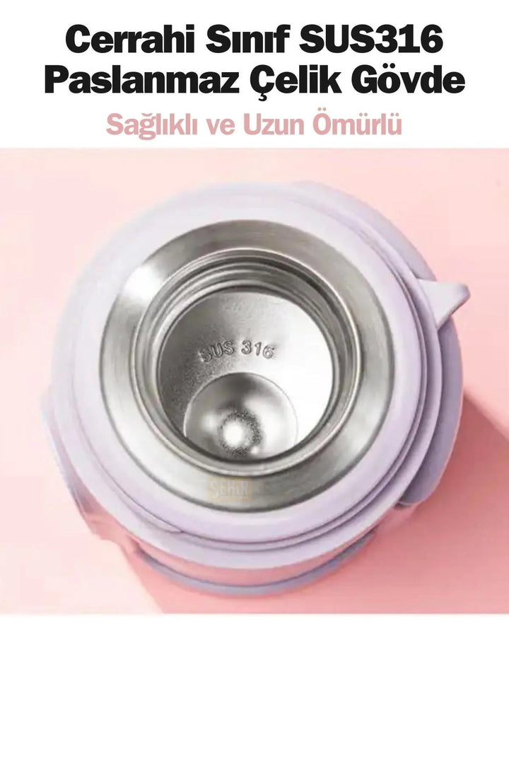 1000ml Fincan-Kapaklı Paslanmaz Çelik Termos - Şehir Online Mağazacılık