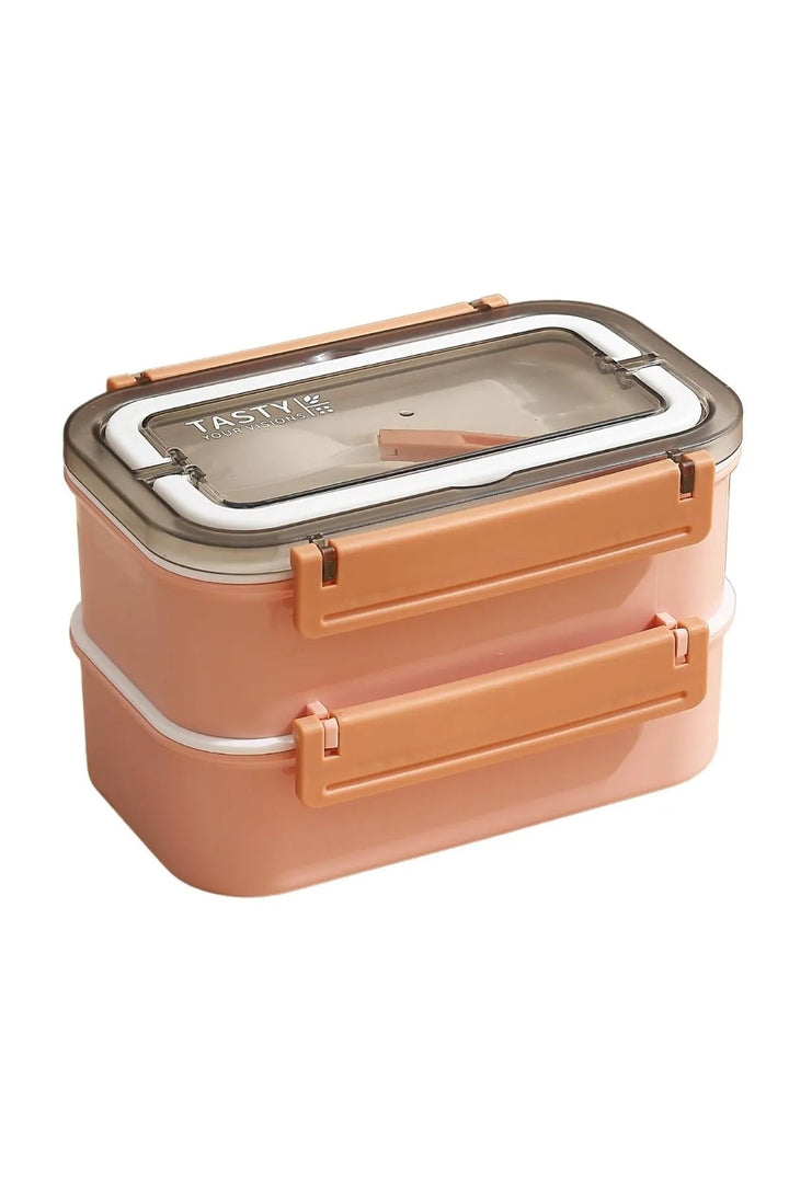 1600ml Lunchbox 2 Katlı 4 Bölmeli Yemek Kutusu - Şehir Online Mağazacılık