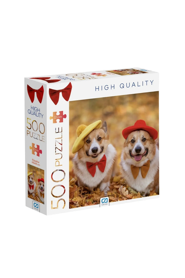 CA Games Köpekler 500 Parça 2,2mm Kalınlık 33x48cm Profesyonel Hobi Puzzle Yapboz Serisi