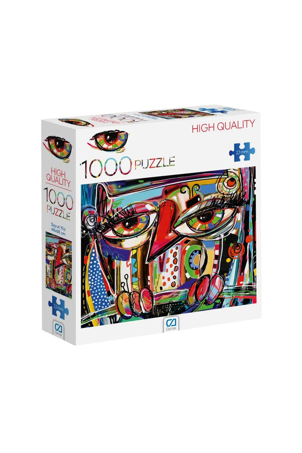 CA Games Soyut Yüz 1000 Parça 2,2mm Kalınlık 48x68cm Profesyonel Hobi Puzzle Yapboz Serisi