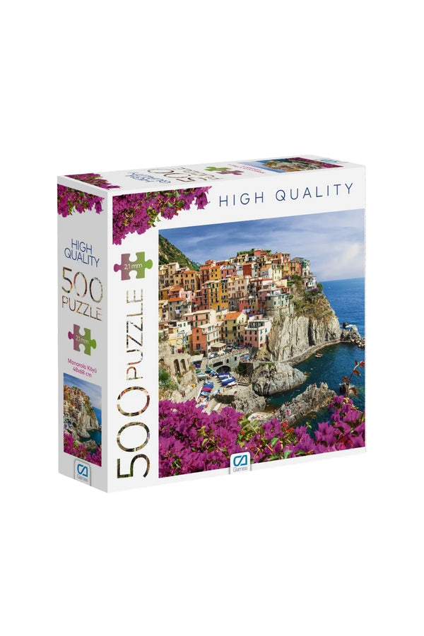 CA Games Manarola Köyü 500 Parça 2,2mm Kalınlık 33x48cm Profesyonel Hobi Puzzle Yapboz Serisi