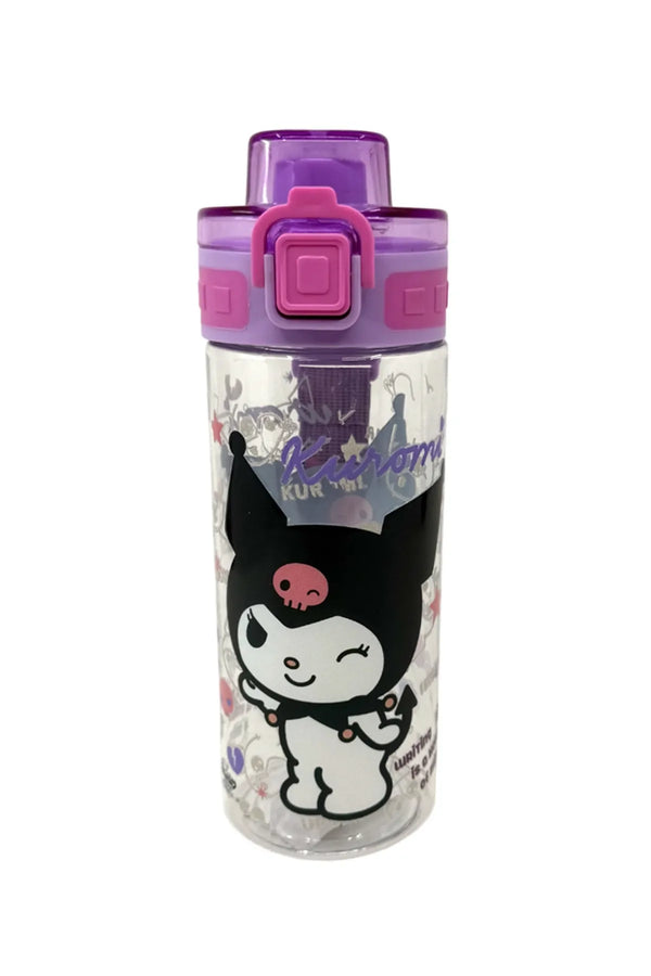 WİGGLE 500ml Kuromi Rahat İçim Ağızlıklı Askılı Kilitlenebilir Su Matarası