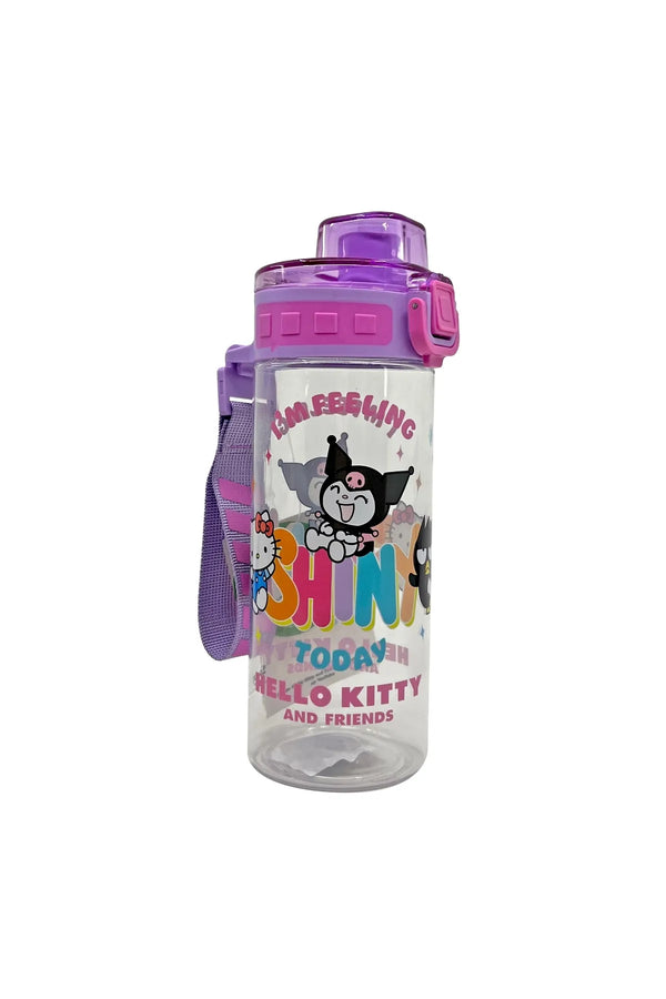 WİGGLE 500ml Hello Kitty-Kuromi & Friends Lisanslı Rahat İçim Ağızlık El Askılı Kilitlenebilir Su Matarası