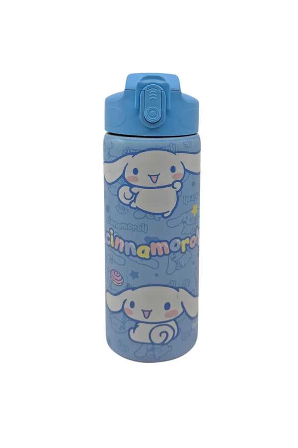 WİGGLE 600ml Cinnamoroll Lisanslı Pipetli Kilitlenebilir Kapak Paslanmaz Çelik Termos Matara