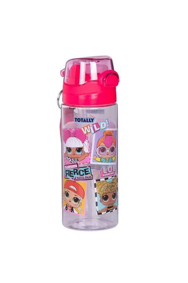 WİGGLE 500ml LOL Surprise Bebek Pipetli Askılı Kilitlenebilir Su Matarası