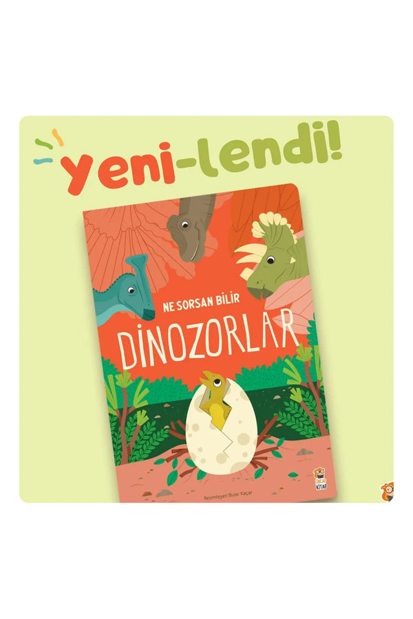 Sincap Kitap Ne Sorsan Bilir Dinazorlar Dev Boy (34x24cm) 4-6 Yaş Eğitici Aktiviteli