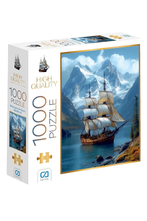 CA Games Manzara ve Gemi 1000 Parça 2,2mm Kalınlık 48x68cm Profesyonel Hobi Puzzle Yapboz Serisi