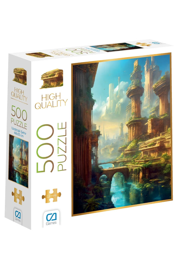 CA Games Uzaktaki Şehir 500 Parça 2,2mm Kalınlık 33x48cm Profesyonel Hobi Puzzle Yapboz Serisi