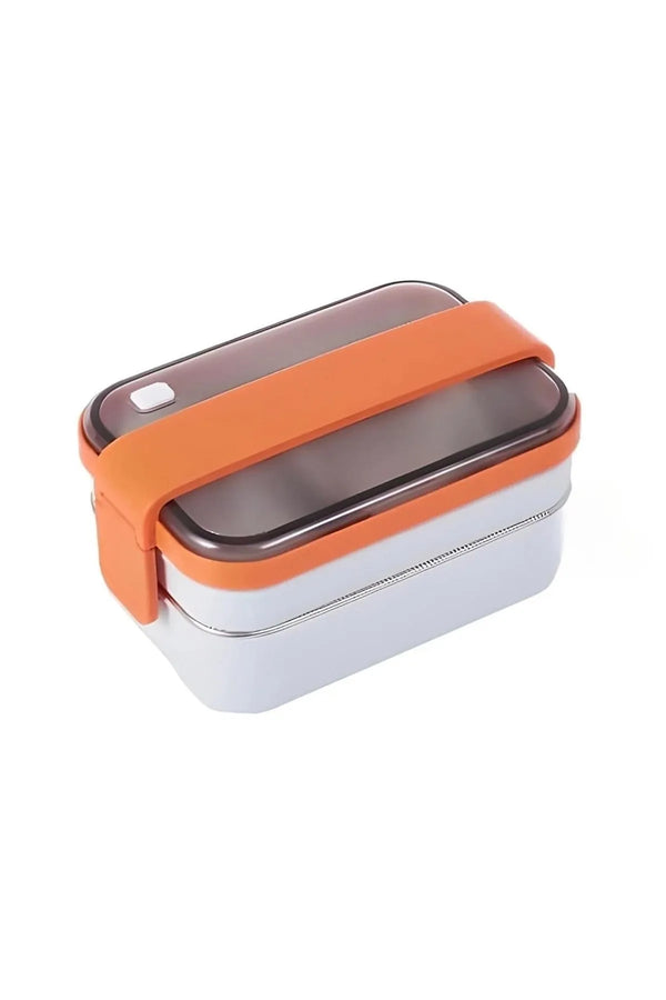 Vagonlife 1200ml Çift Renk Lunchbox 2 Katlı Çelik Sefer Tası Yemek Kutusu