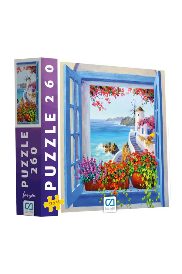 CA Games Manzaralı Pencere 260 Parça 33x48cm Çocuk ve Yetişkin için Hobi Puzzle Yapboz Serisi