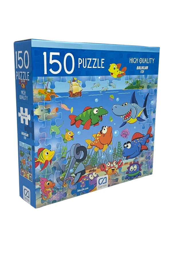 CA Games Balıklar 150 Parça 34x24cm Çocuk Puzzle Yapboz Serisi