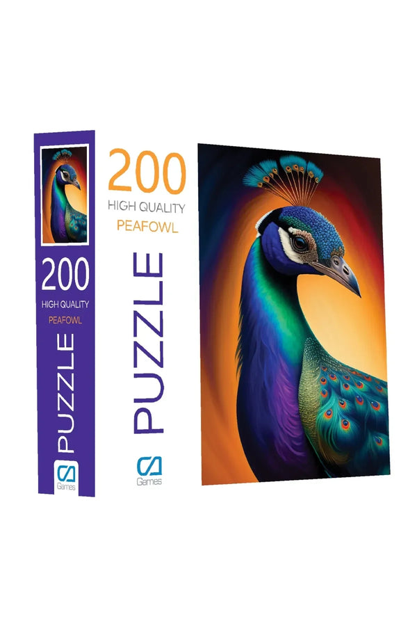 CA Games Tavus Kuşu 200 Parça 2,2mm Kalınlık 34x48cm Profesyonel Hobi Puzzle Yapboz Serisi