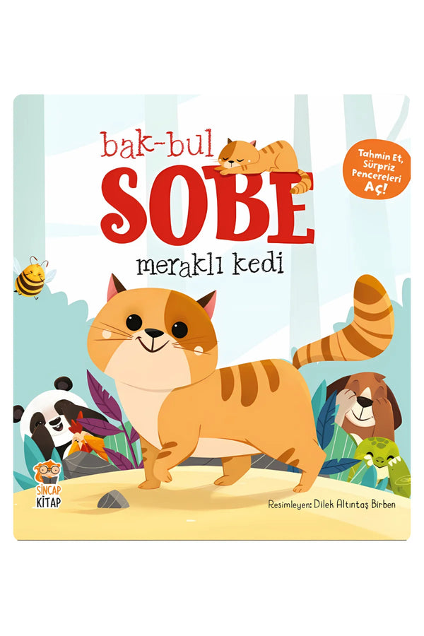 Sincap Kitap Meraklı Kedi Bak Bul Sobe Serisi Süpriz Pencereli Eğitici Aktivite Kıtabı 0-6 Yaş