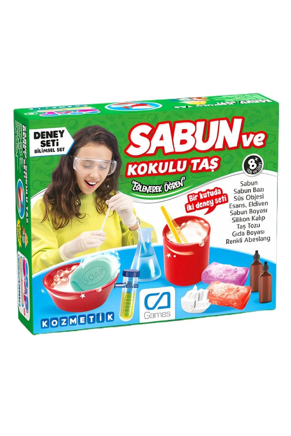 CA Games Sabun ve Kokulu Taş 8+ Yaş Çocuklar için Eğlenceli ve Eğitici Deney & Bilimsel Seti