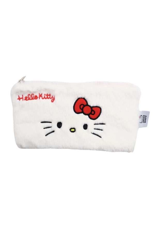 WİGGLE Wiggle Hello Kitty Yumuşak Peluş Tüylü Tek Bölmeli Fermuarlı El Askılı Çocuk Kalem Kutusu