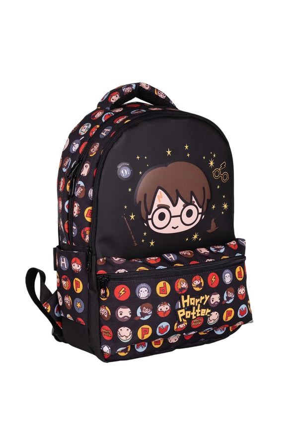 WİGGLE Harry Potter Büyük Boy 3 Bölmeli Mini Cepli Çocuk Okul Sırt Çantası Siyah