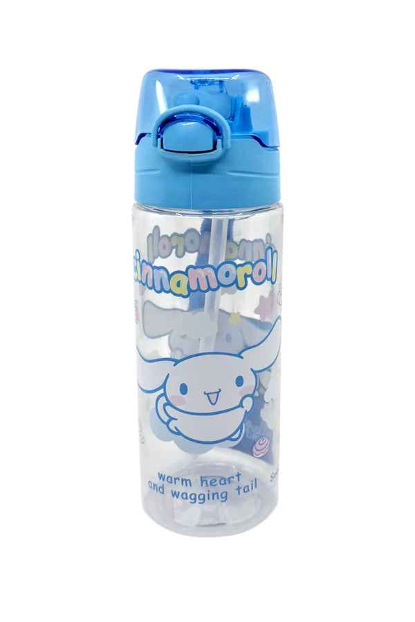 WİGGLE 500ml Cinnamoroll Lisanslı Yumuşak Silikon Pipetli Kulplu Kilitlenebilir Su Matarası