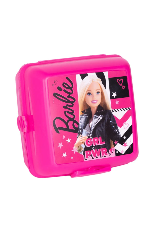 Barbie Wiggle Barbie 4 Bölmeli Çocuk Beslenme Kutusu - Yemek Saklama Kabı Kaşık ve Çatallı