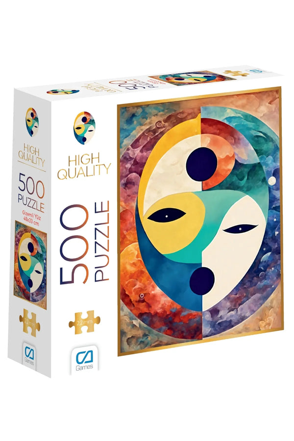 CA Games Gizemli Yüz 500 Parça 2,2mm Kalınlık 33x48cm Profesyonel Hobi Puzzle Yapboz Serisi