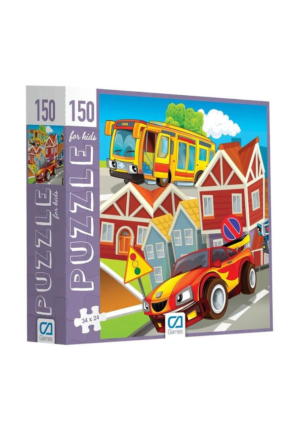 CA Games Arabalar 150 Parça 34x24cm Çocuk Puzzle Yapboz Serisi