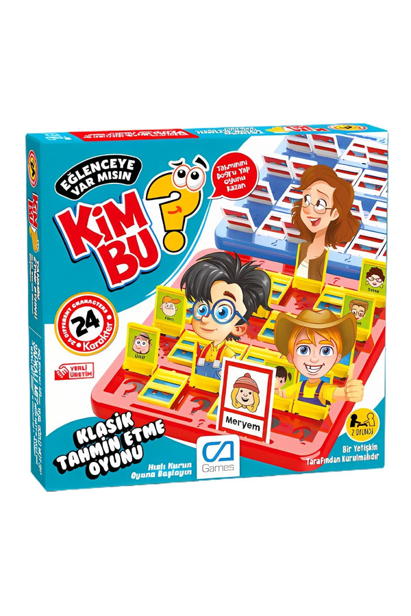 CA Games Kim Bu 3+ Yaş Çocuklar için 24 Karakterli Eğlenceli İki Oyunculu Klasik Tahmin Etme Oyunu