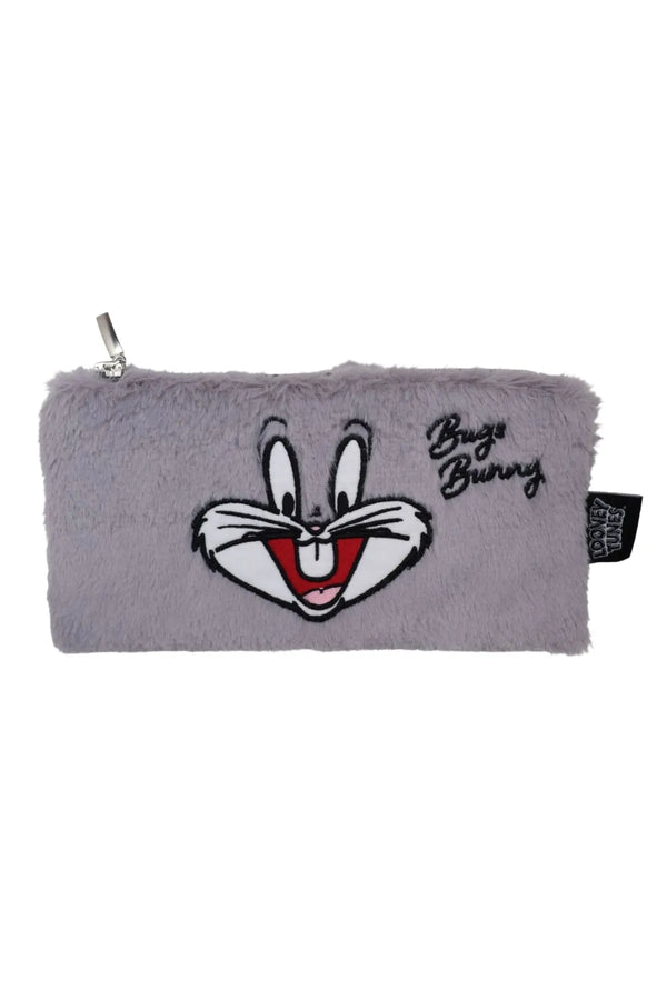 WİGGLE Wiggle Bugs Bunny Yumuşak Peluş Tüylü Tek Bölmeli Fermuarlı El Askılı Çocuk Kalem Kutusu