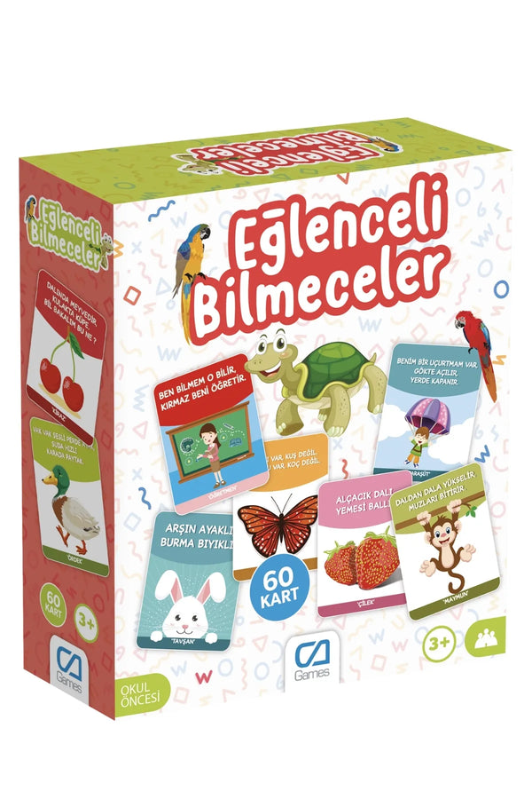 CA Games Eğlenceli Bilmeceler 60 Kartlı Eğitici Çocuk Oyun Kartları Aile Oyunu