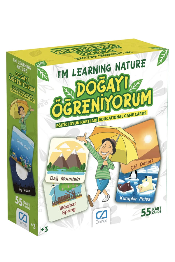 CA Games Doğayı Öğreniyorum Türkçe-İngilizce Destekli 29 Kartlı Eğitici Çocuk Oyun Kartları