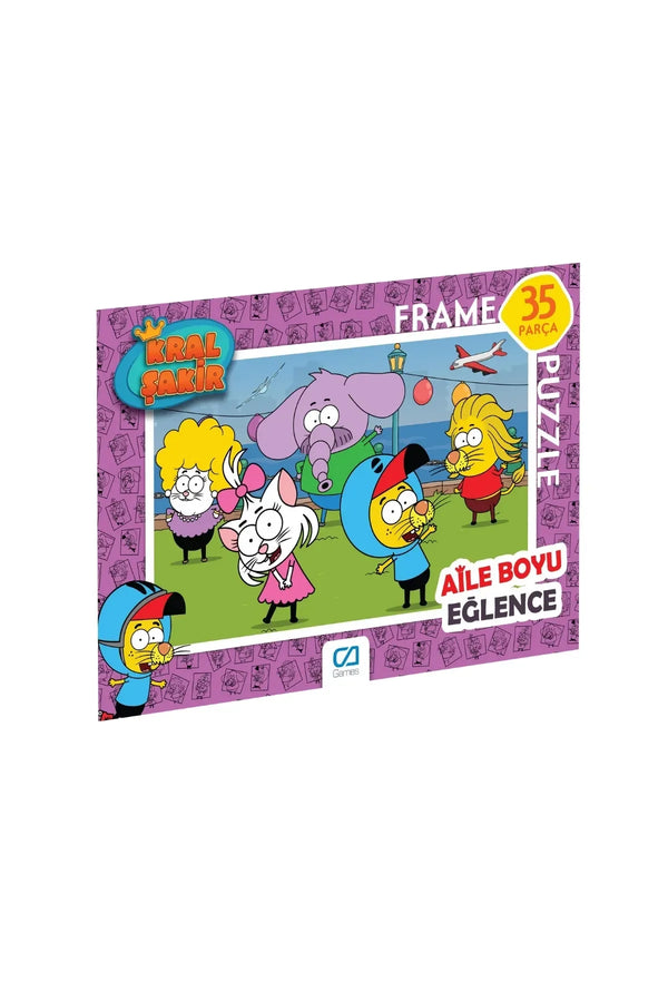CA Games Kral Şakir Lisanslı 35 Parça Çerçeveli 34x24cm Çocuk Puzzle Yapboz Serisi