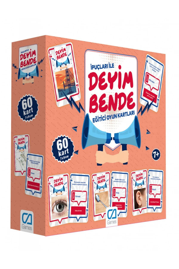 CA Games Deyim Bende 60 Kartlı İpuçlu Eğitici Çocuk Oyun Kartları 2-4 Kişilik Aile Oyunu