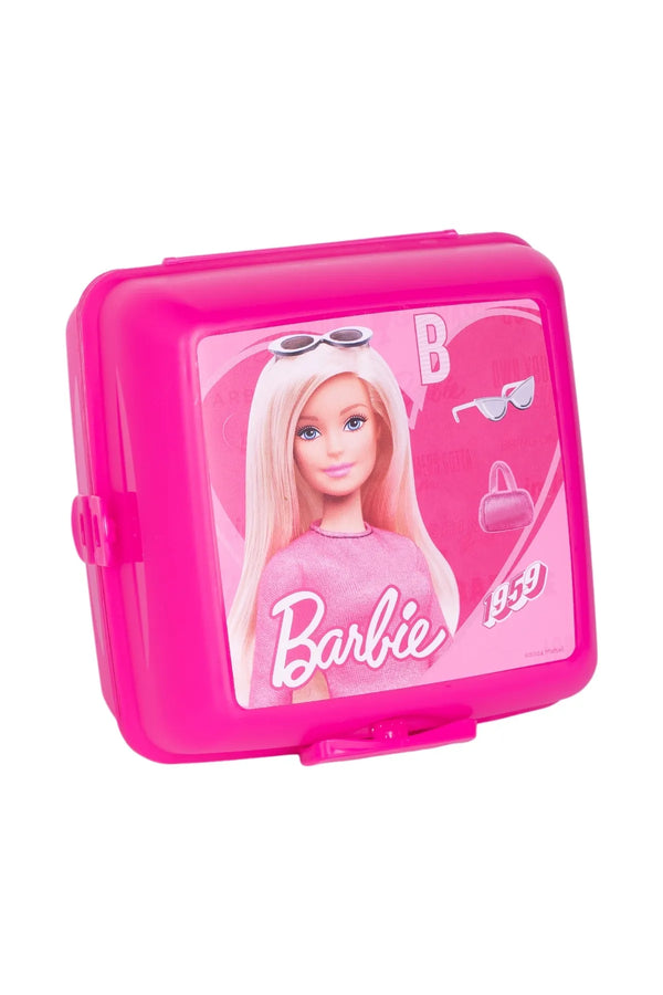 Barbie Wiggle Barbie 4 Bölmeli Çocuk Beslenme Kutusu - Yemek Saklama Kabı Kaşık ve Çatallı