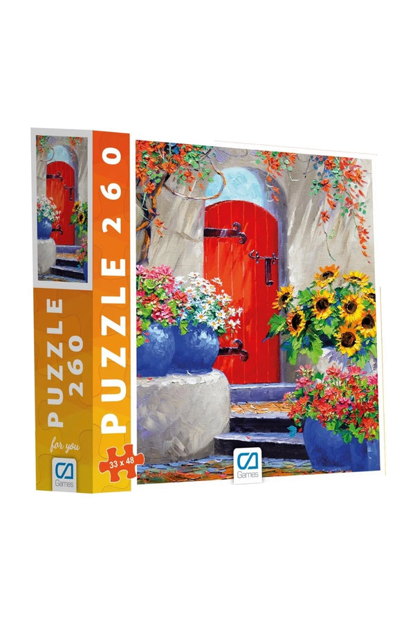 CA Games Kırmızı Kapı 260 Parça 33x48cm Çocuk ve Yetişkin için Hobi Puzzle Yapboz Serisi