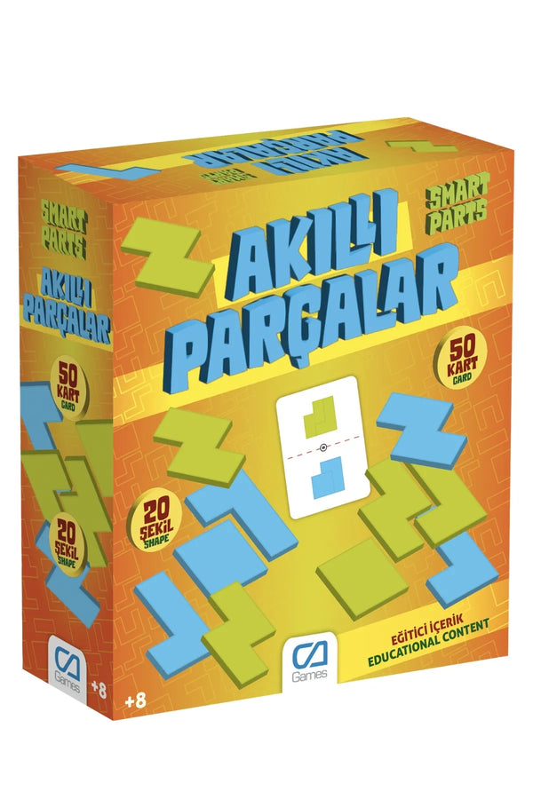 CA Games Akıllı Parçalar 8+ Yaş Çocuklar için 50 Kart 20 Şekil Eğlenceli ve Eğitici Aktivite Oyunu