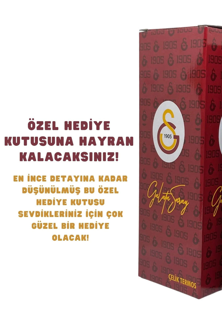 400ml Çift Katlı Paslanmaz Çelik Galatasaraylı Termos Mug - Şehir Online Mağazacılık