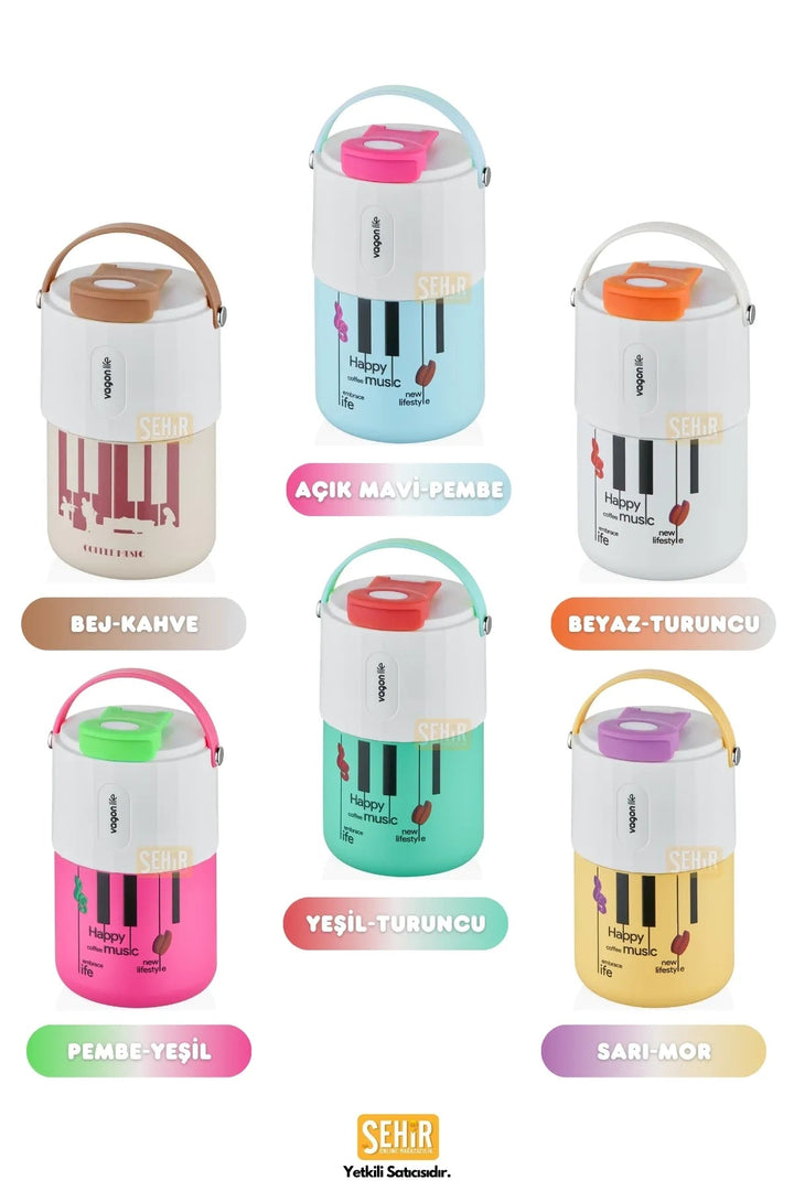 400ml Desenli Paslanmaz Çelik Termos - Şehir Online Mağazacılık