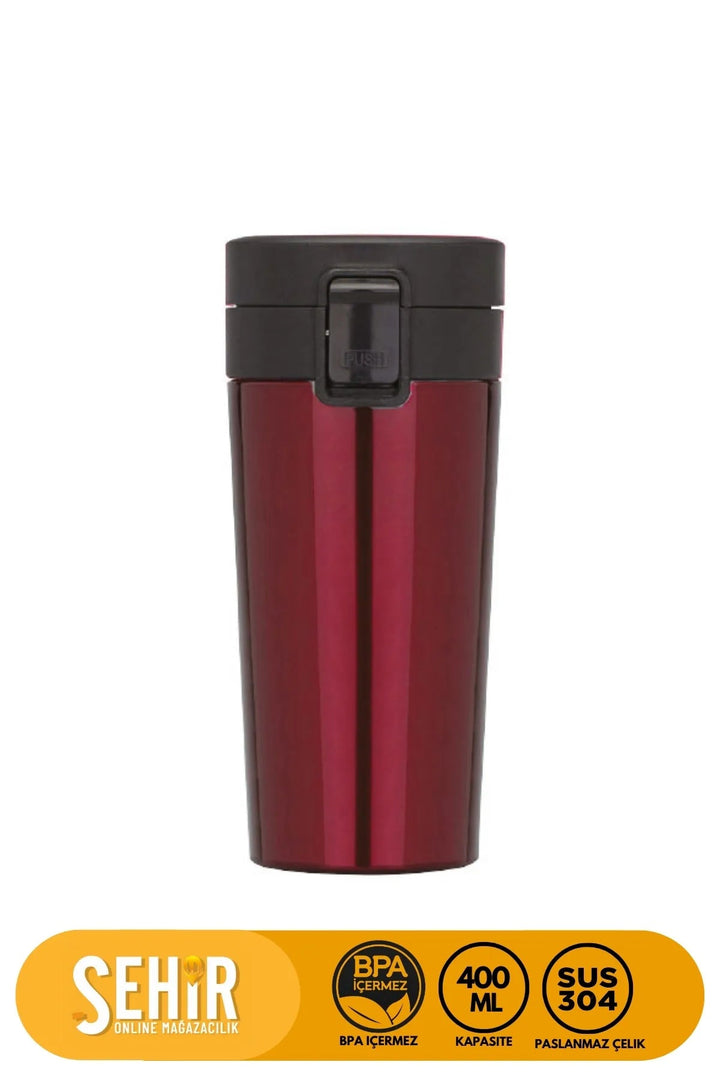 400ml Filtreli Paslanmaz Çelik Termos Kahve Mug - Şehir Online Mağazacılık