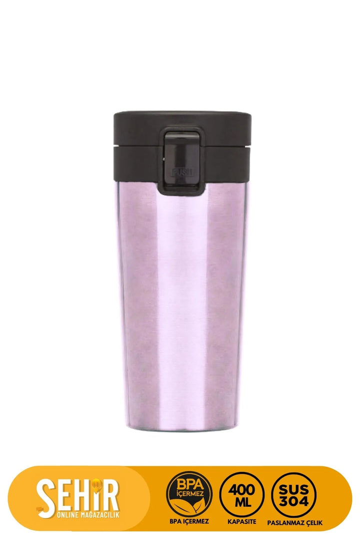 400ml Filtreli Paslanmaz Çelik Termos Kahve Mug - Şehir Online Mağazacılık