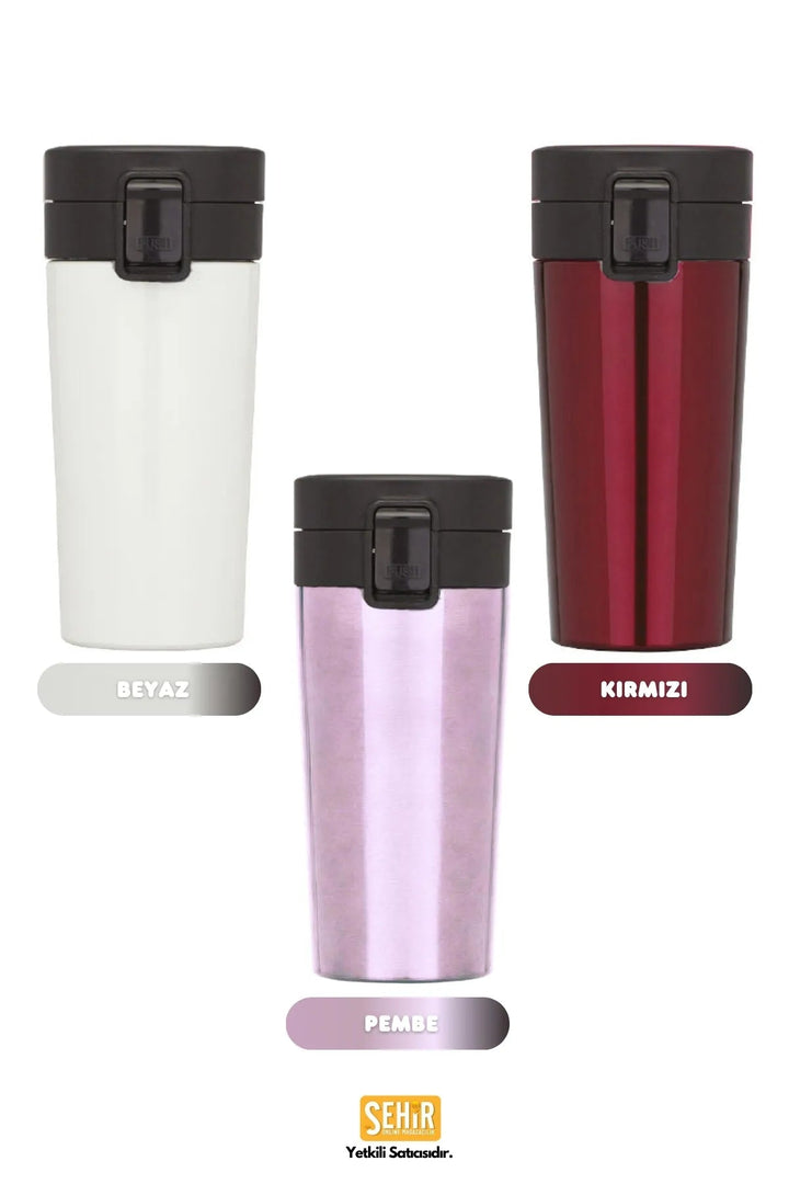 400ml Filtreli Paslanmaz Çelik Termos Kahve Mug - Şehir Online Mağazacılık