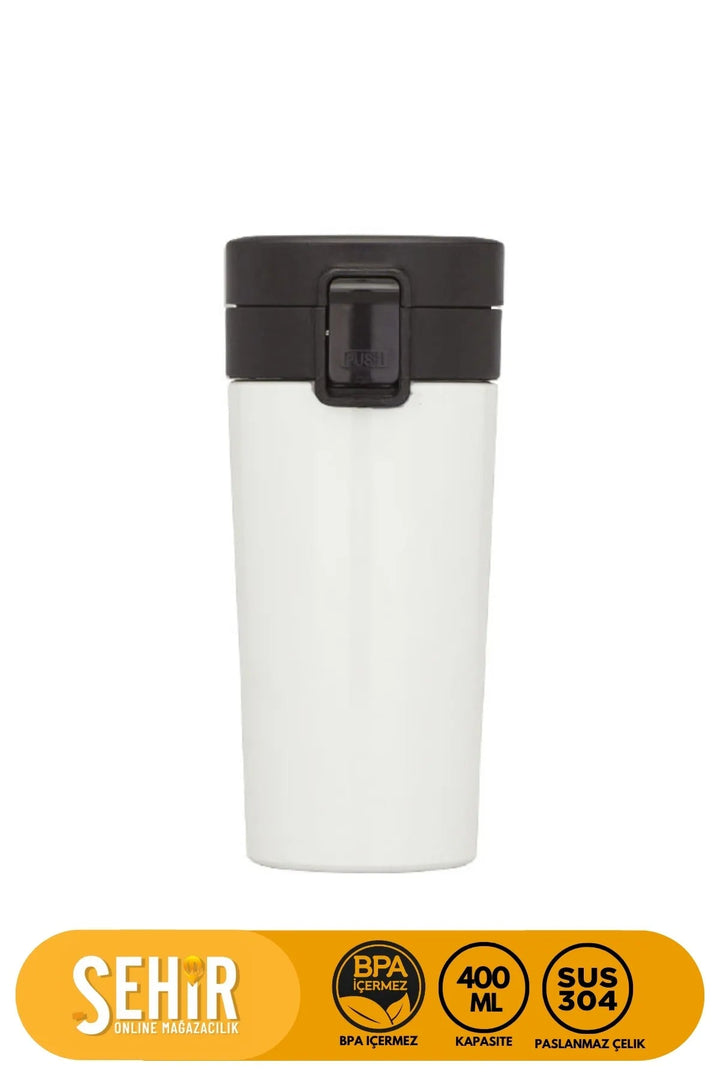 400ml Filtreli Paslanmaz Çelik Termos Kahve Mug - Şehir Online Mağazacılık