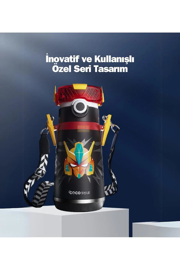 500ml Robot Temalı Paslanmaz Çelik Termos Çocuk - Şehir Online Mağazacılık