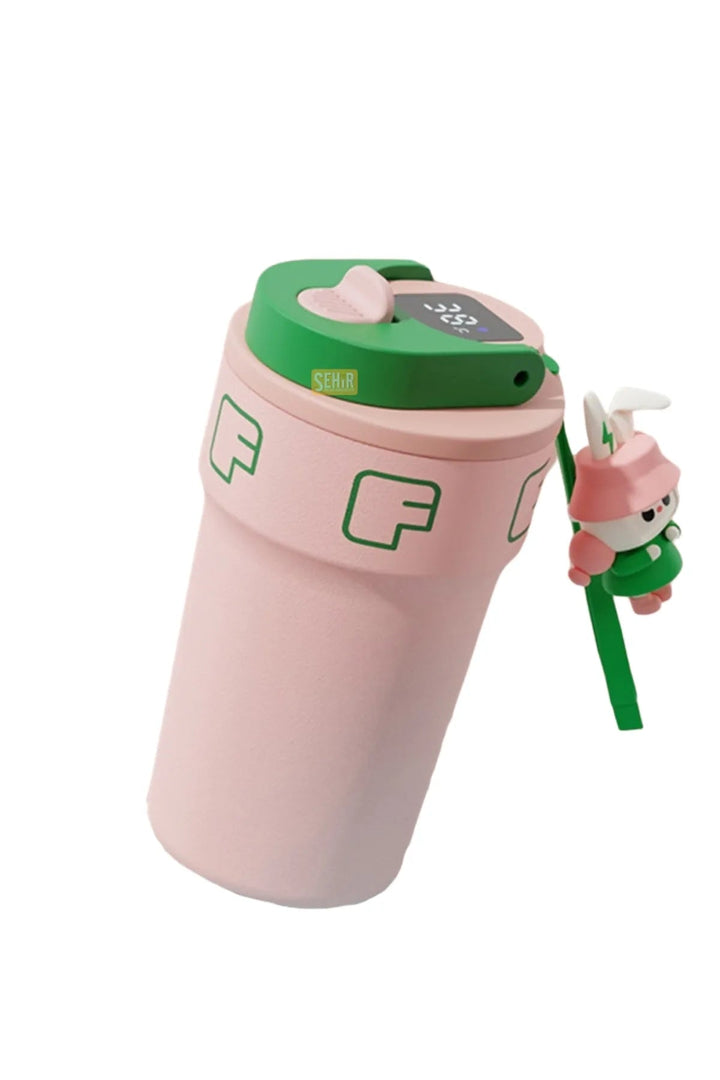 550ml LED Sıcaklık Göstergeli Paslanmaz Çelik Akıllı Termos Mug - Şehir Online Mağazacılık