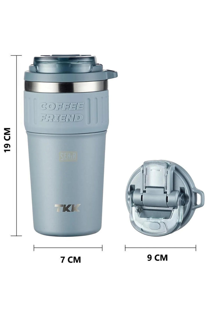 630ml Paslanmaz Çelik Termos Kahve Mug - Şehir Online Mağazacılık