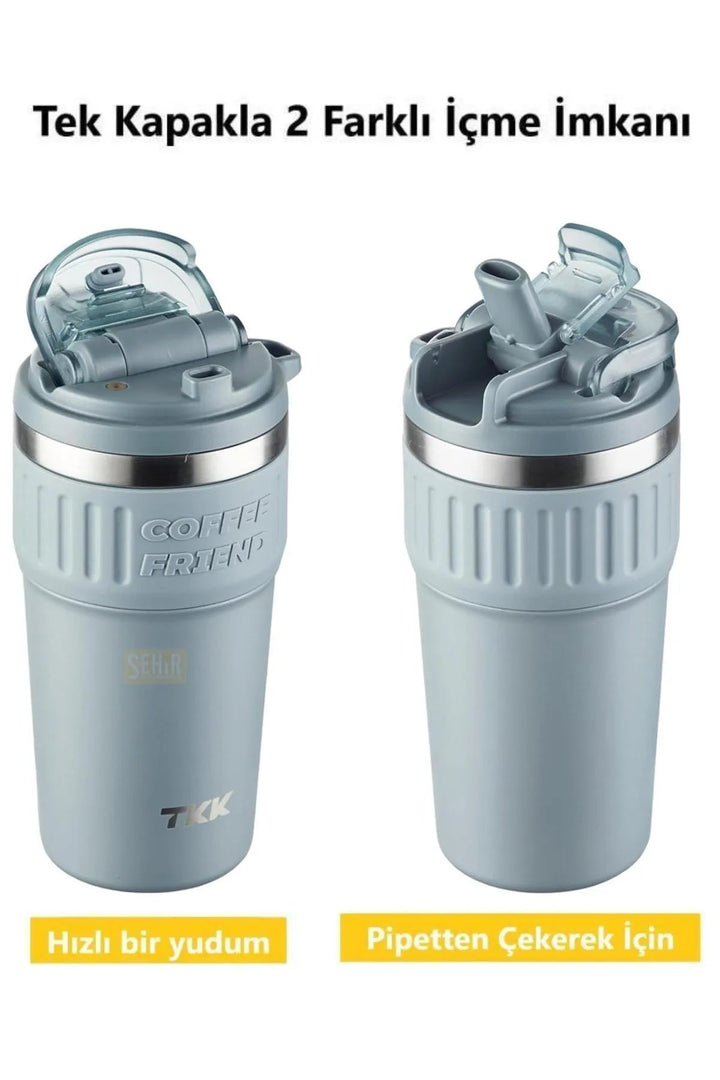 630ml Paslanmaz Çelik Termos Kahve Mug - Şehir Online Mağazacılık