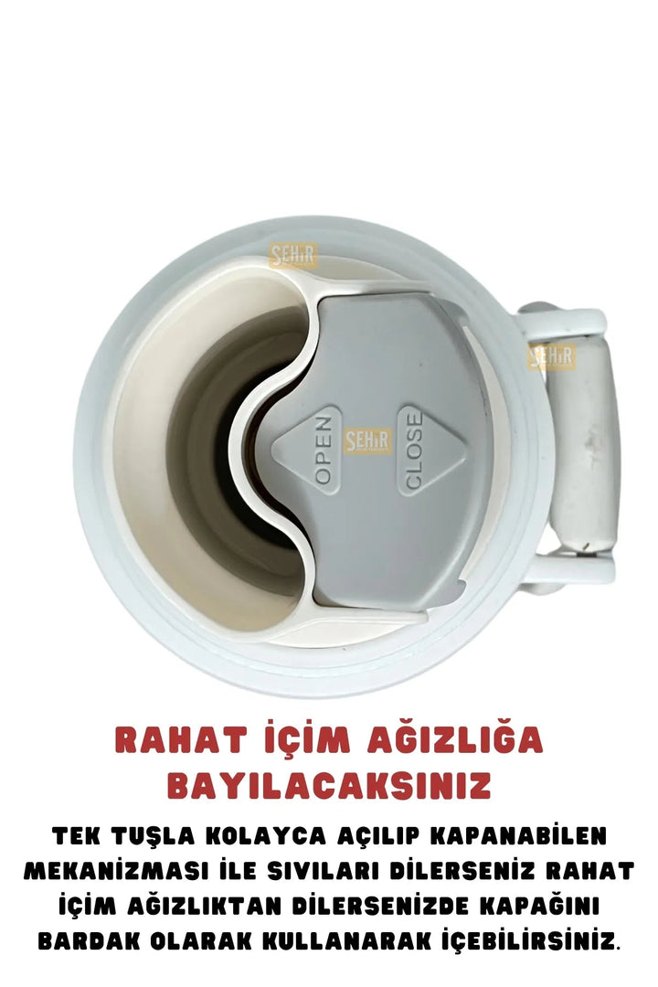 650ml Lisanslı Çift Katlı Paslanmaz Çelik Beşiktaşlı Termos - Şehir Online Mağazacılık