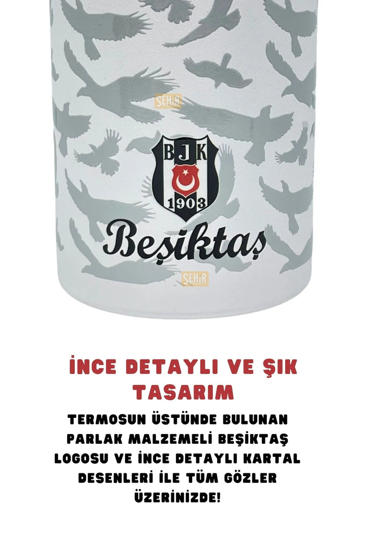 650ml Lisanslı Çift Katlı Paslanmaz Çelik Beşiktaşlı Termos - Şehir Online Mağazacılık