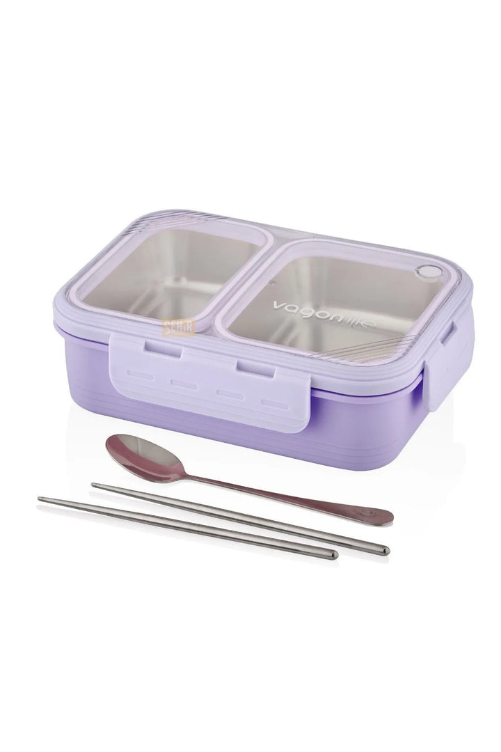 700ml Lunchbox Tek Katlı 2 Bölmeli Yemek Kutusu - Şehir Online Mağazacılık
