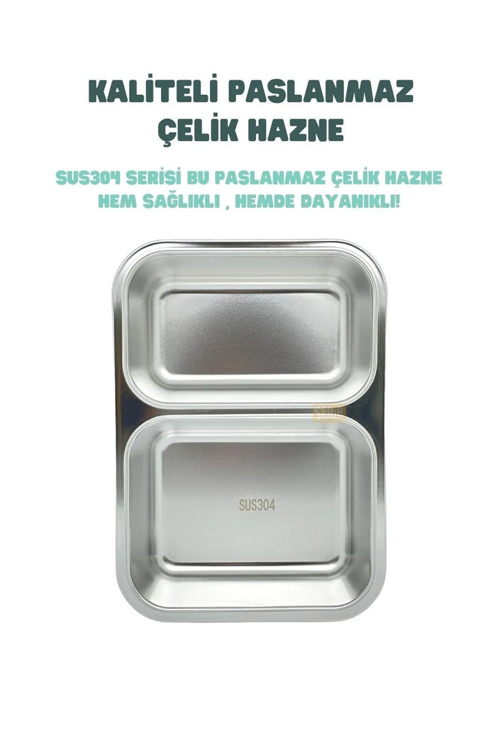700ml Lunchbox Tek Katlı 2 Bölmeli Yemek Kutusu - Şehir Online Mağazacılık