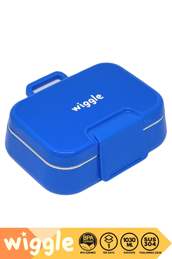 Wiggle Bento 1030ml Lunchbox Yeni Koleksiyon Tek Katlı 2 Bölmeli Paslanmaz Çelik Sefer Tası Yemek Kutusu.