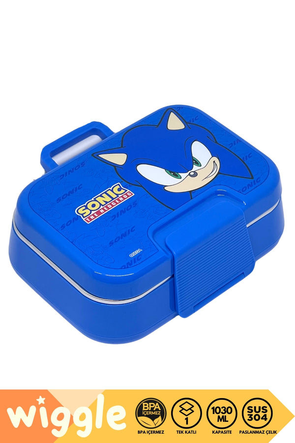 Wiggle Bento 1030ml Lunchbox Sonic Lisanslı Tek Katlı 2 Bölmeli Paslanmaz Çelik Sefer Tası Yemek Kutu