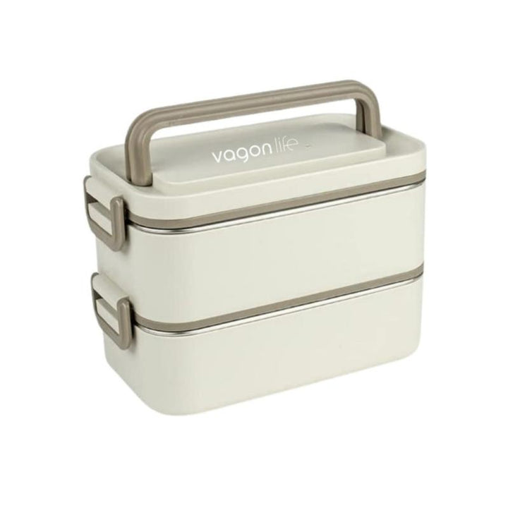 2000ml Lunchbox 2 Katlı 3 Bölmeli Mini Kaseli Yemek Kutusu - Şehir Online Mağazacılık